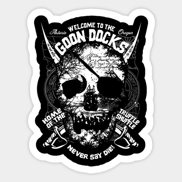 Welcome to The Goon Docks Sticker by Arinesart